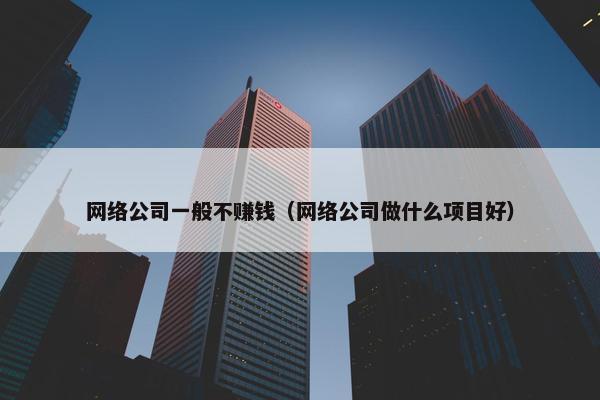 网络公司一般不赚钱（网络公司做什么项目好）