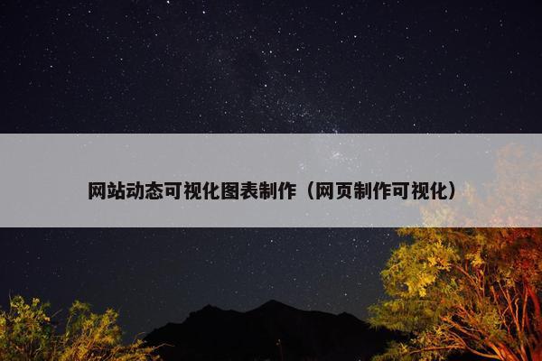 网站动态可视化图表制作（网页制作可视化）