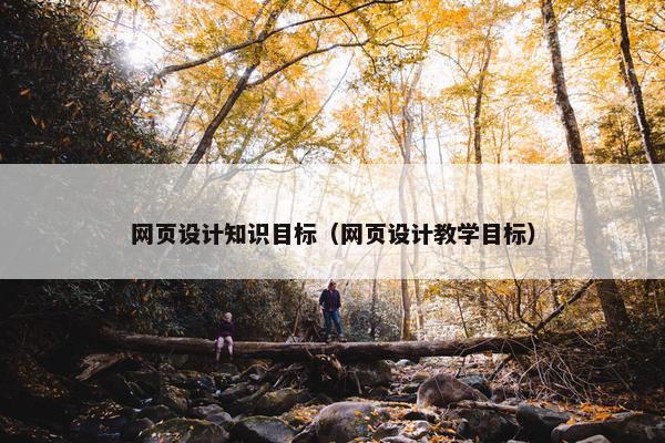 网页设计知识目标（网页设计教学目标）