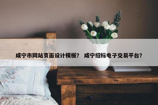 咸宁市网站页面设计模板？ 咸宁招标电子交易平台？