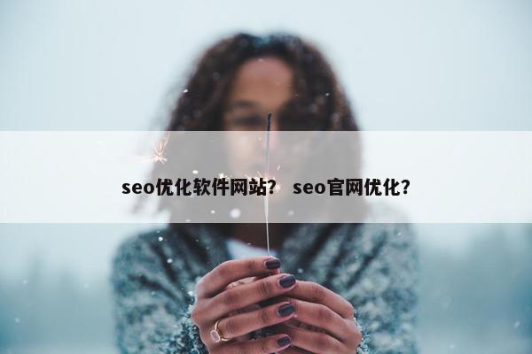 seo优化软件网站？ seo官网优化？