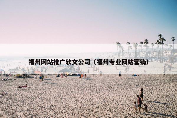 福州网站推广软文公司（福州专业网站营销）
