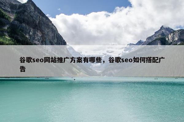 谷歌seo网站推广方案有哪些，谷歌seo如何搭配广告