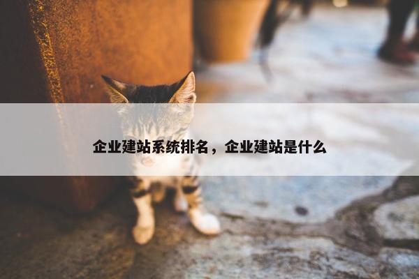 企业建站系统排名，企业建站是什么