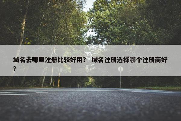 域名去哪里注册比较好用？ 域名注册选择哪个注册商好？