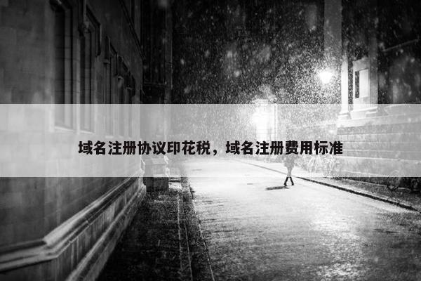 域名注册协议印花税，域名注册费用标准