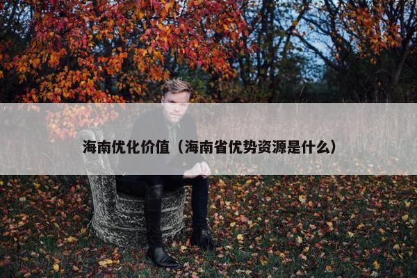 海南优化价值（海南省优势资源是什么）