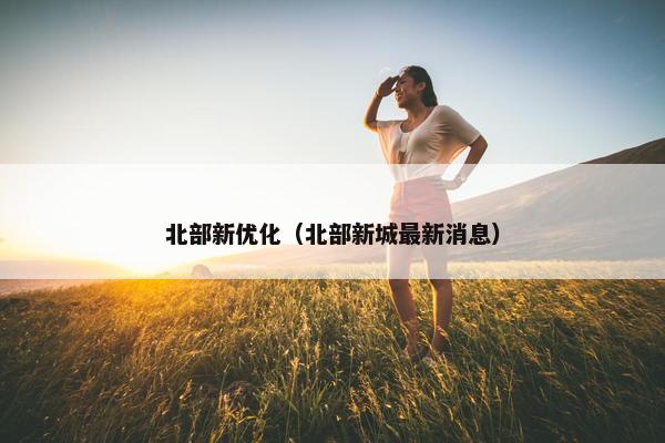 北部新优化（北部新城最新消息）