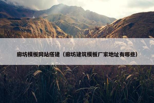 廊坊模板网站搭建（廊坊建筑模板厂家地址有哪些）