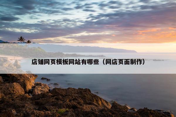 店铺网页模板网站有哪些（网店页面制作）