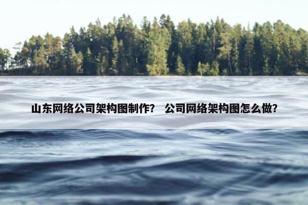 山东网络公司架构图制作？ 公司网络架构图怎么做？