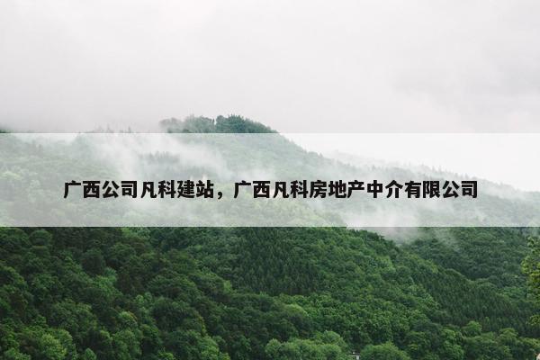广西公司凡科建站，广西凡科房地产中介有限公司