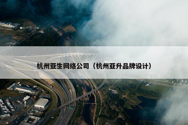 杭州亚生网络公司（杭州亚升品牌设计）