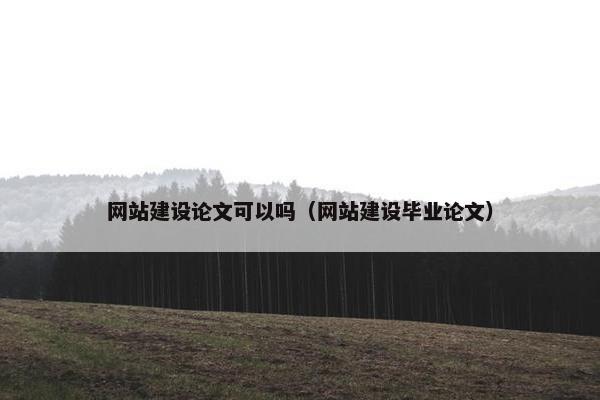 网站建设论文可以吗（网站建设毕业论文）