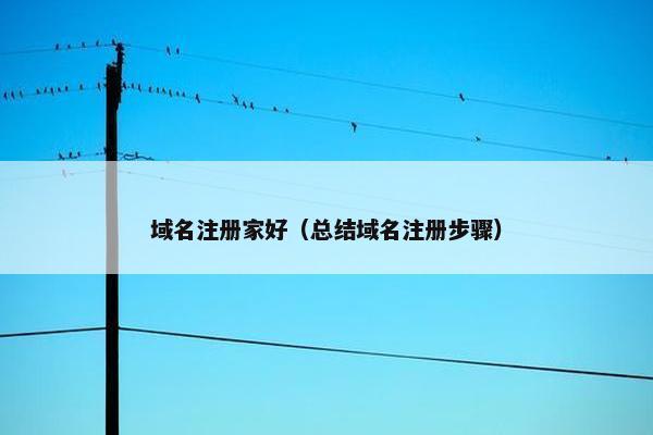 域名注册家好（总结域名注册步骤）