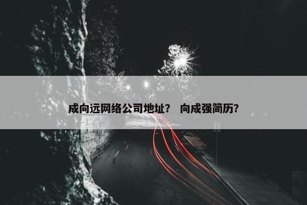 成向远网络公司地址？ 向成强简历？