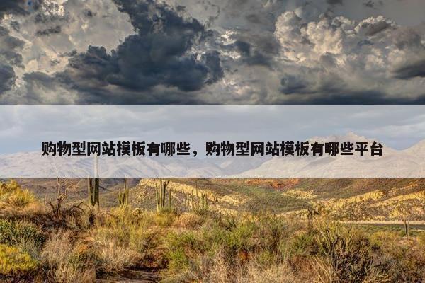 购物型网站模板有哪些，购物型网站模板有哪些平台