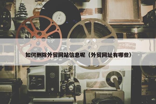 如何删除外贸网站信息呢（外贸网址有哪些）