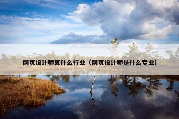 网页设计师算什么行业（网页设计师是什么专业）