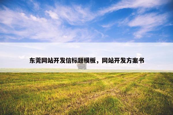 东莞网站开发信标题模板，网站开发方案书