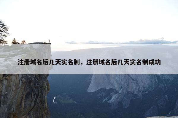 注册域名后几天实名制，注册域名后几天实名制成功