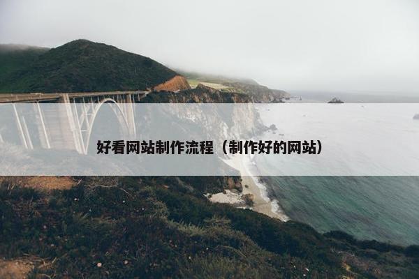 好看网站制作流程（制作好的网站）