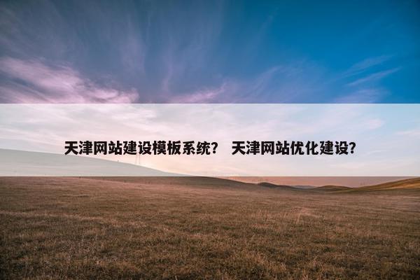 天津网站建设模板系统？ 天津网站优化建设？
