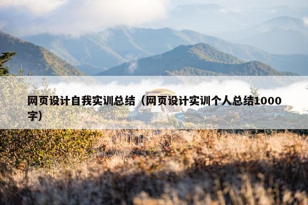 网页设计自我实训总结（网页设计实训个人总结1000字）