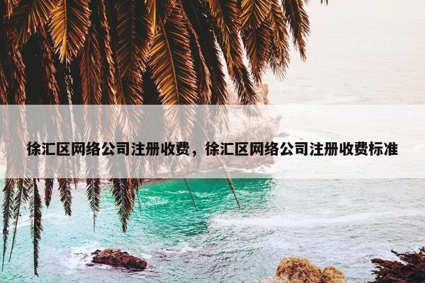 徐汇区网络公司注册收费，徐汇区网络公司注册收费标准