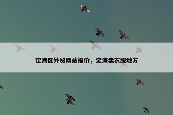 定海区外贸网站报价，定海卖衣服地方