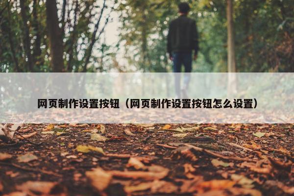 网页制作设置按钮（网页制作设置按钮怎么设置）
