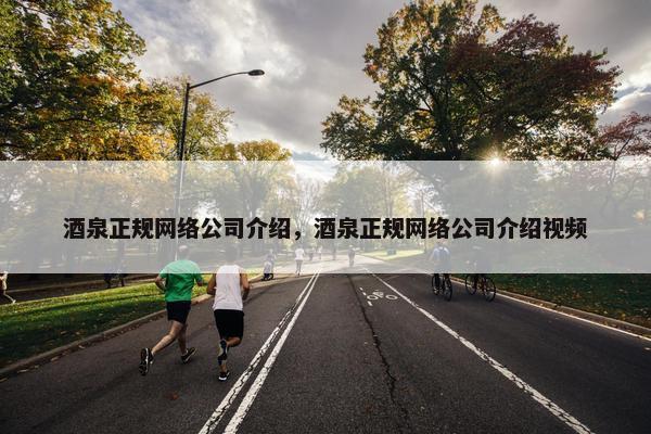 酒泉正规网络公司介绍，酒泉正规网络公司介绍视频