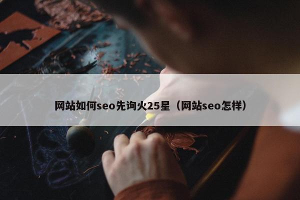 网站如何seo先询火25星（网站seo怎样）