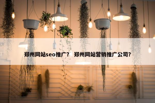 郑州网站seo推广？ 郑州网站营销推广公司？