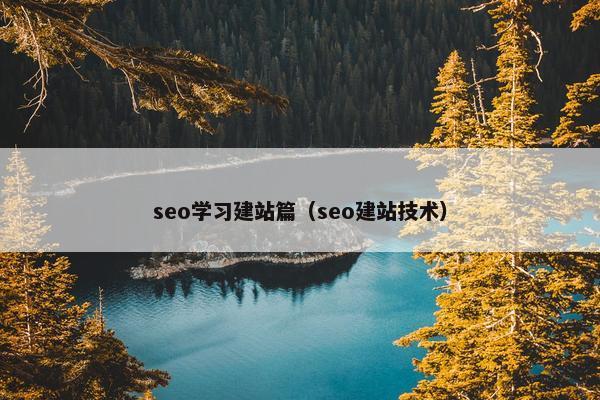 seo学习建站篇（seo建站技术）