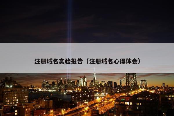 注册域名实验报告（注册域名心得体会）