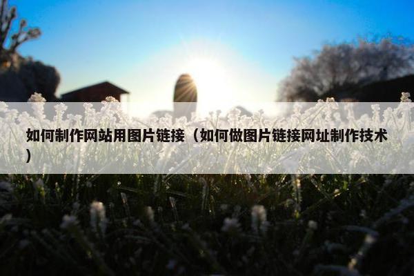 如何制作网站用图片链接（如何做图片链接网址制作技术）