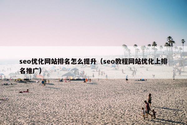seo优化网站排名怎么提升（seo教程网站优化上排名推广）
