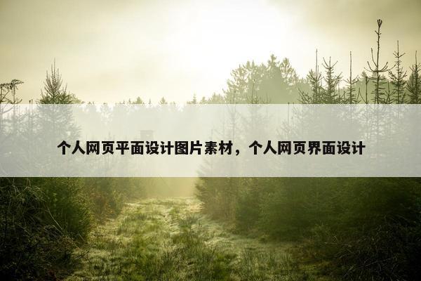 个人网页平面设计图片素材，个人网页界面设计