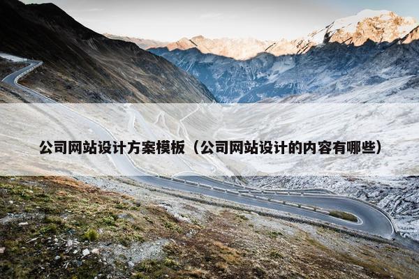 公司网站设计方案模板（公司网站设计的内容有哪些）