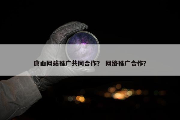 唐山网站推广共同合作？ 网络推广合作？