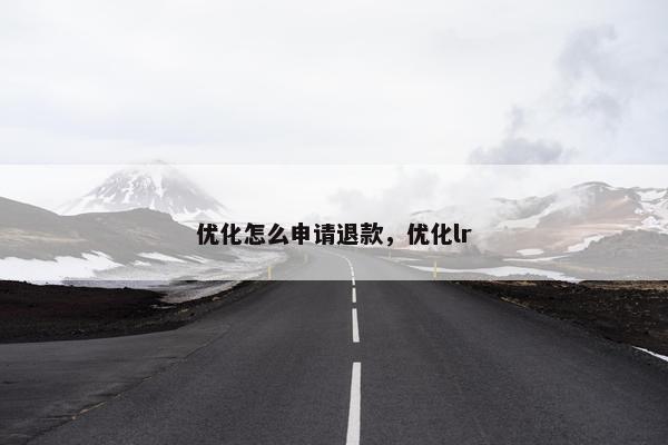 优化怎么申请退款，优化lr