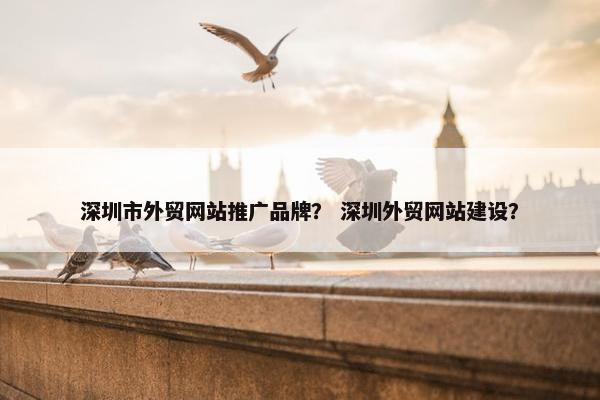 深圳市外贸网站推广品牌？ 深圳外贸网站建设？