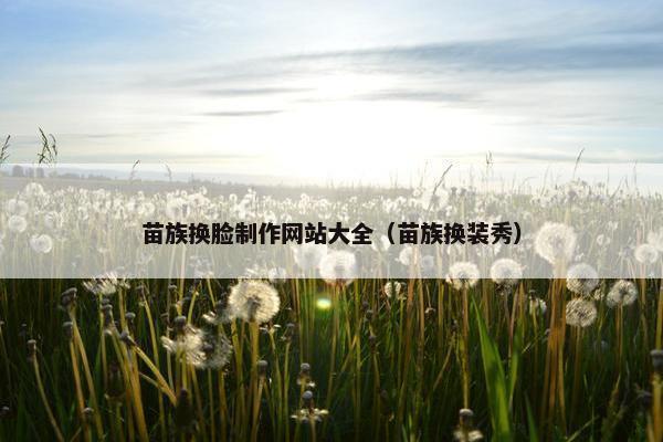 苗族换脸制作网站大全（苗族换装秀）