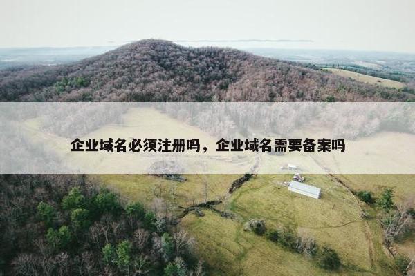 企业域名必须注册吗，企业域名需要备案吗