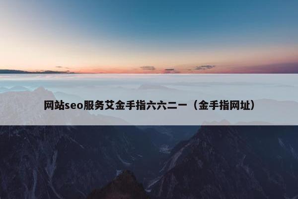 网站seo服务艾金手指六六二一（金手指网址）