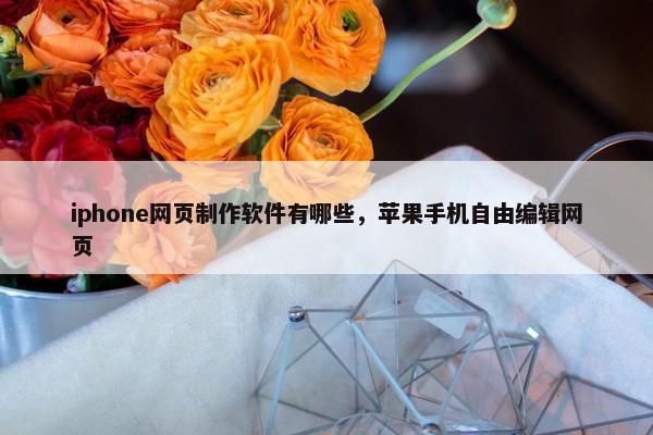 iphone网页制作软件有哪些，苹果手机自由编辑网页