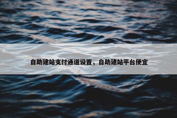 自助建站支付通道设置，自助建站平台便宜