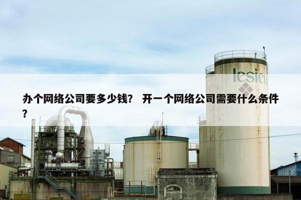 办个网络公司要多少钱？ 开一个网络公司需要什么条件？