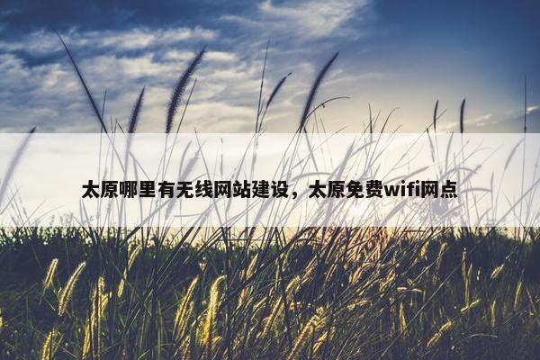 太原哪里有无线网站建设，太原免费wifi网点